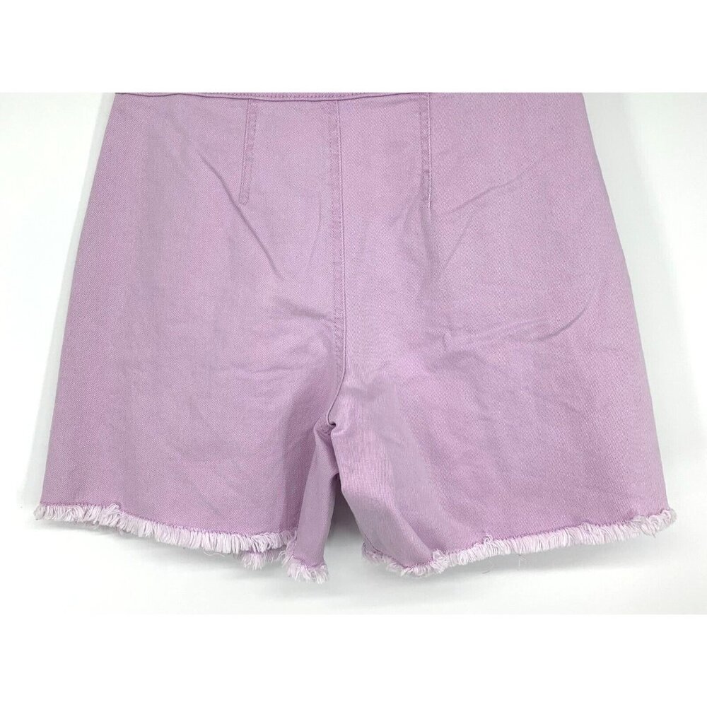 Wild Fable Shorts Purple Highest Rise A Line Pleated Bermuda Fray NWT - Picture 8 of 9